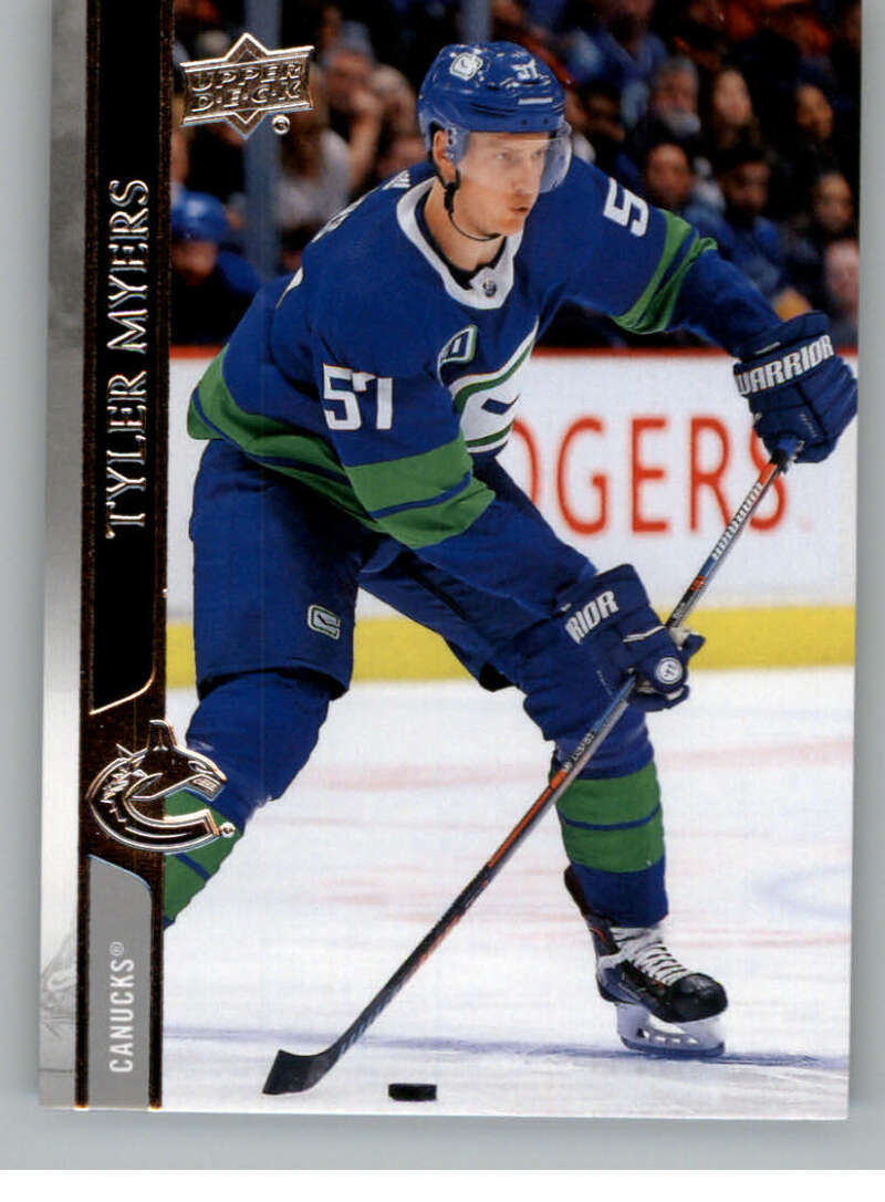 2020-21 Upper Deck Hockey #177 Tyler Myers Vancouver Canucks Image 1