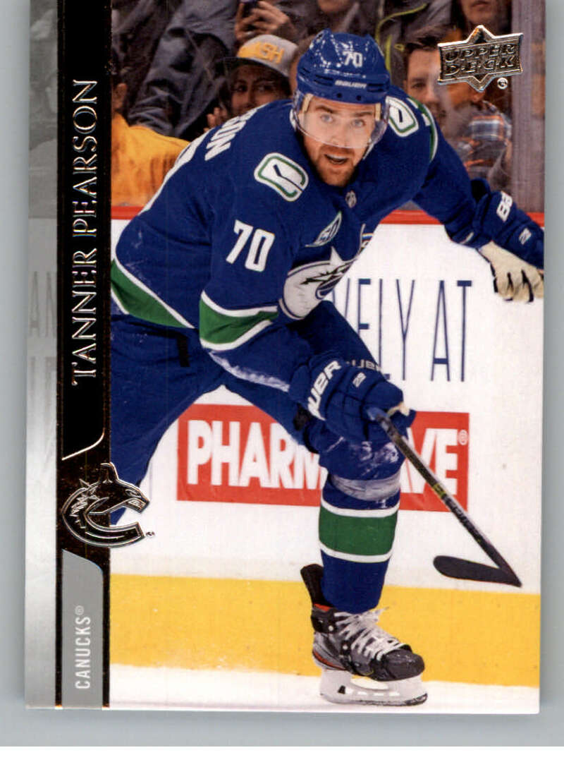 2020-21 Upper Deck Hockey #178 Tanner Pearson Vancouver Canucks Image 1