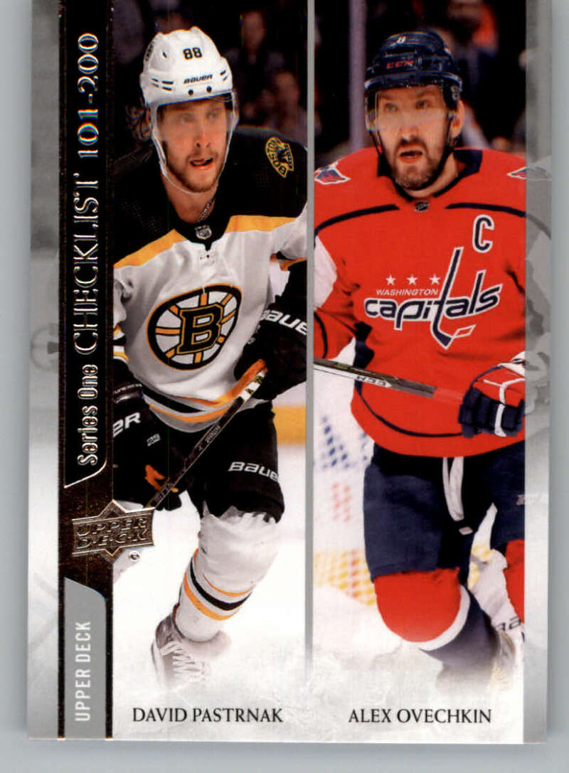 2020-21 Upper Deck Hockey #200 David Pastrnak/Alex Ovechkin Bruins/Capitals Image 1