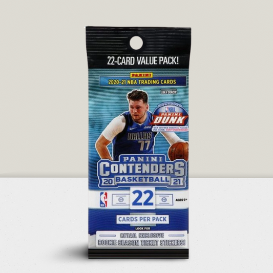 2020-21 Panini Contenders Basketball Cello Value 22 Card Fat Pack