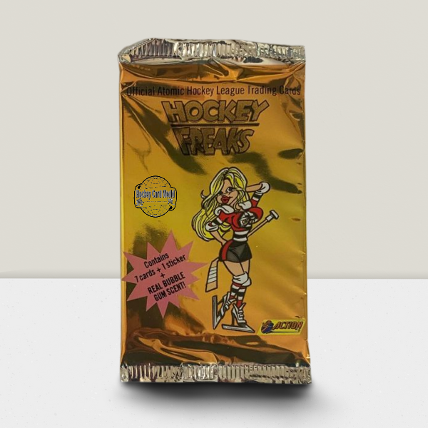 1992-93 Atomic Hockey League Freaks PACK - 7 Cards Per Pack + Sticker