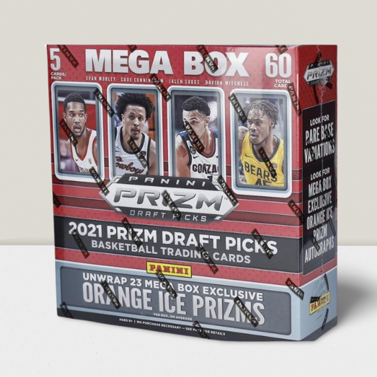 2021-22 Prizm Draft Picks Mega Basketball Sealed Box - 60 cards + Exclusives