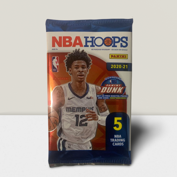 2020-21 Panini NBA Hoops Basketball Trading Cards Pack