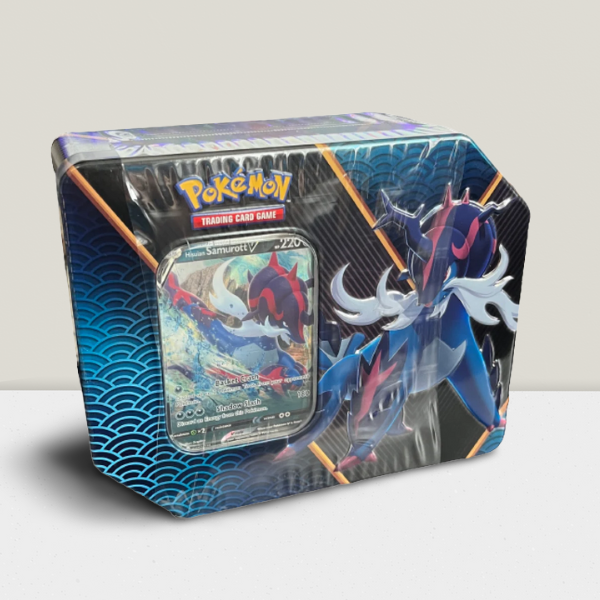 Pokemon TCG: Divergent Powers Tin (Hisuian Samurott V) - Packs Plus Foil Card