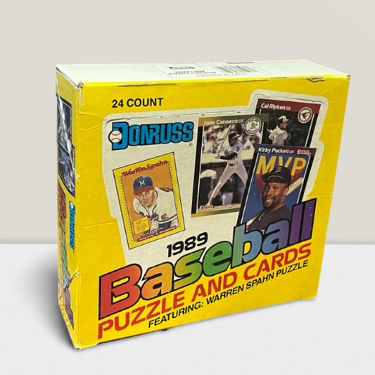 1989 Donruss Cello Jumbo Baseball MLB Box - 24 Sealed Packs Per Box
