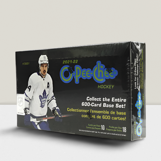 2021-22 Upper Deck O-Pee-Chee Hockey Hobby Box - 18 Packs Per Box