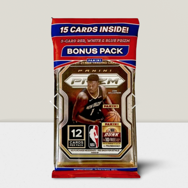 2020-21 Panini Prizm Basketball Jumbo Cello Fat Pack + Bonus 3 Card Pack