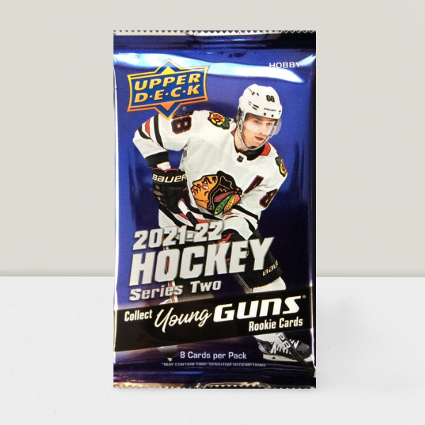 2021-22 Upper Deck Series 2 Hockey Hobby Pack - 8 Cards Per Pack