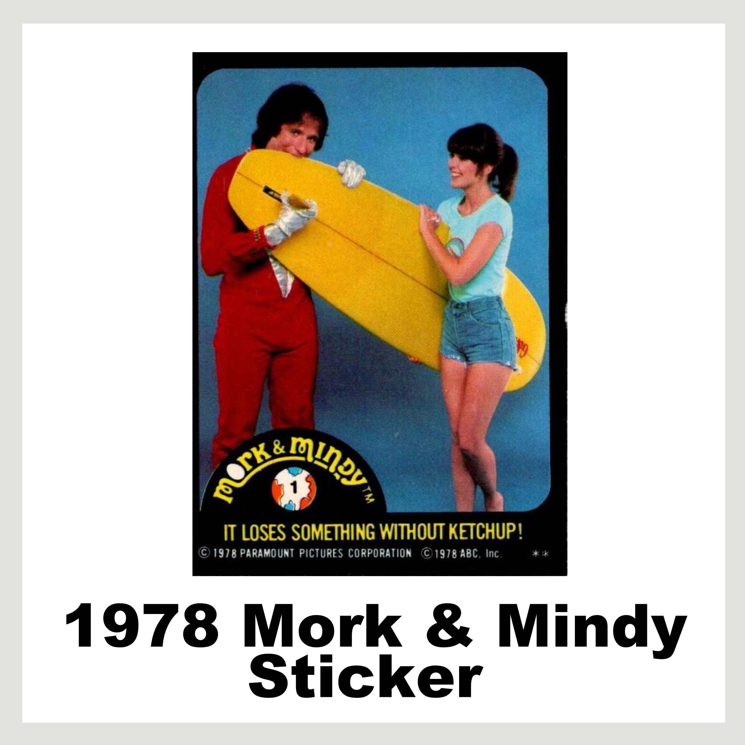 1978 Mork and Mindy Stickers – Hockey Card World Inc