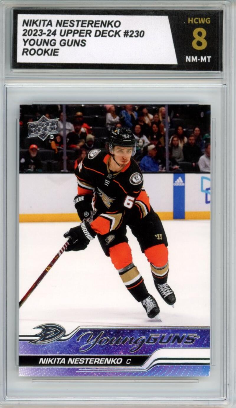 2023-24 Upper Deck #230 Nikita Nesterenko Young Guns YG Graded NM Mint HCWG 8 Image 1