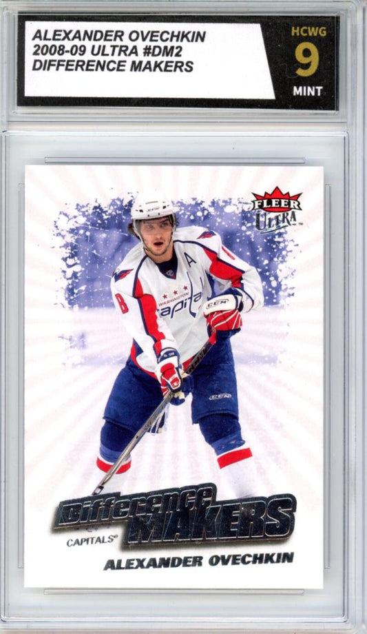 2008-09 Fleer Ultra Difference Makers Alexander Ovechkin Hockey Graded HCWG 9 Image 1