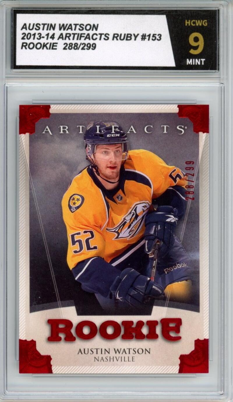 2013-14 Upper Deck Artifacts Ruby Austin Watson 288/299 Rookie Graded HCWG 9  Image 1