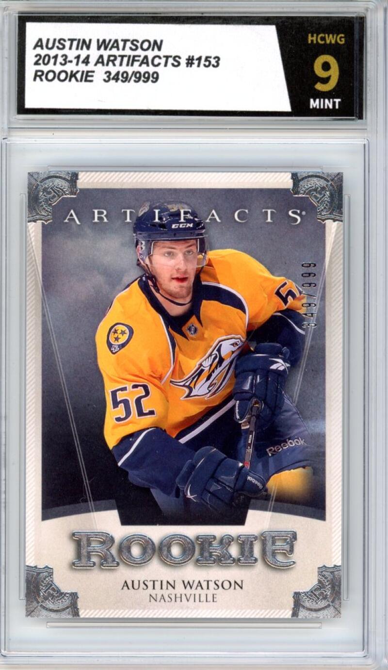 2013-14 Upper Deck Artifacts Austin Watson 349/999 Rookie Graded HCWG 9  Image 1