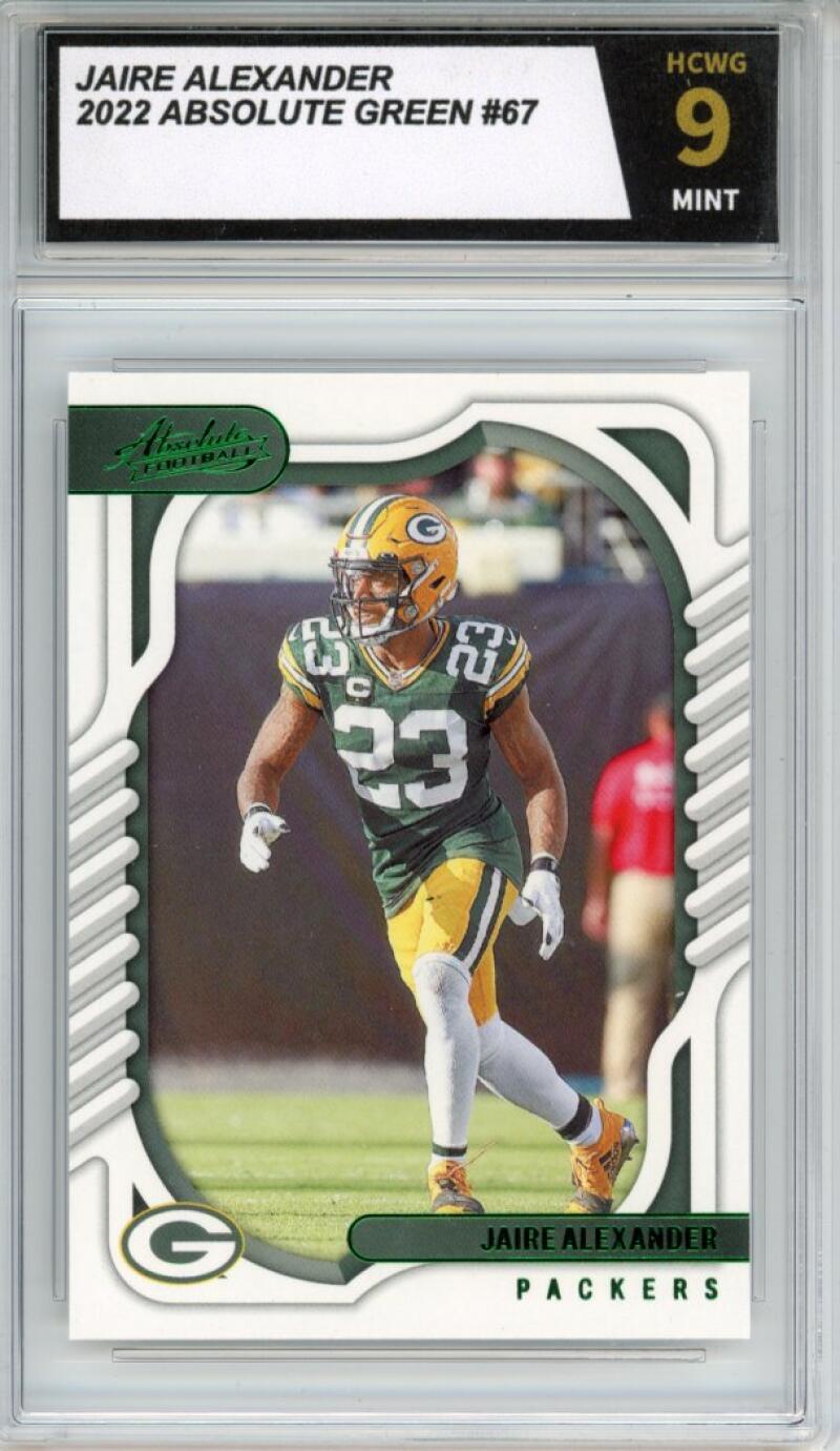 2022 Panini Absolute Green #67 Jaire Alexander Football Mint Graded HCWG 9 Image 1