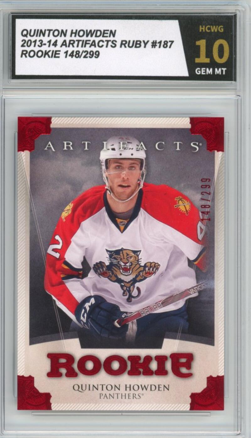 2013-14 Upper Deck Artifacts Ruby Quinton Howden 148/299 Rookie Graded HCWG 10 Image 1