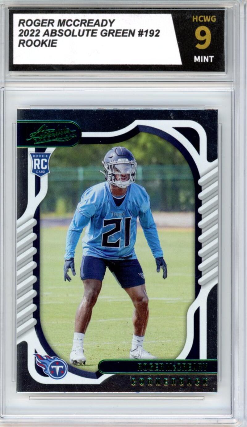 2022 Panini Absolute Green #192 Roger McCready Rookie Football Mint Graded HCWG 9 Image 1