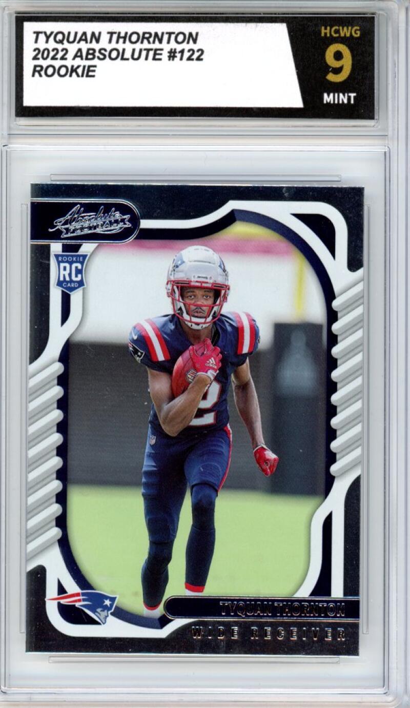 2022 Panini Absolute #122 Tyquan Thornton Rookie Football Mint Graded HCWG 9 Image 1