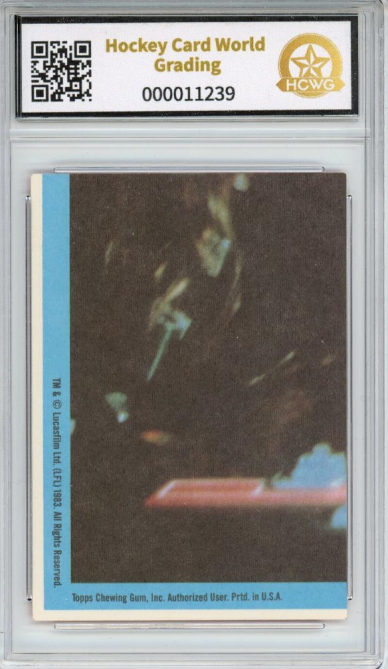 1983 Topps Star Wars Stickers Orange #27B Jabba The Hut Graded NM HCWG 6 Image 2