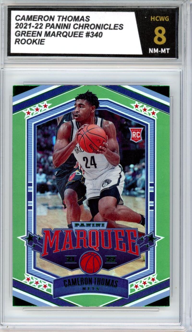 2021-22 Panini Chronicles Green Marquee #340 Cameron Thomas Rookie Mint HCWG 9 Image 1