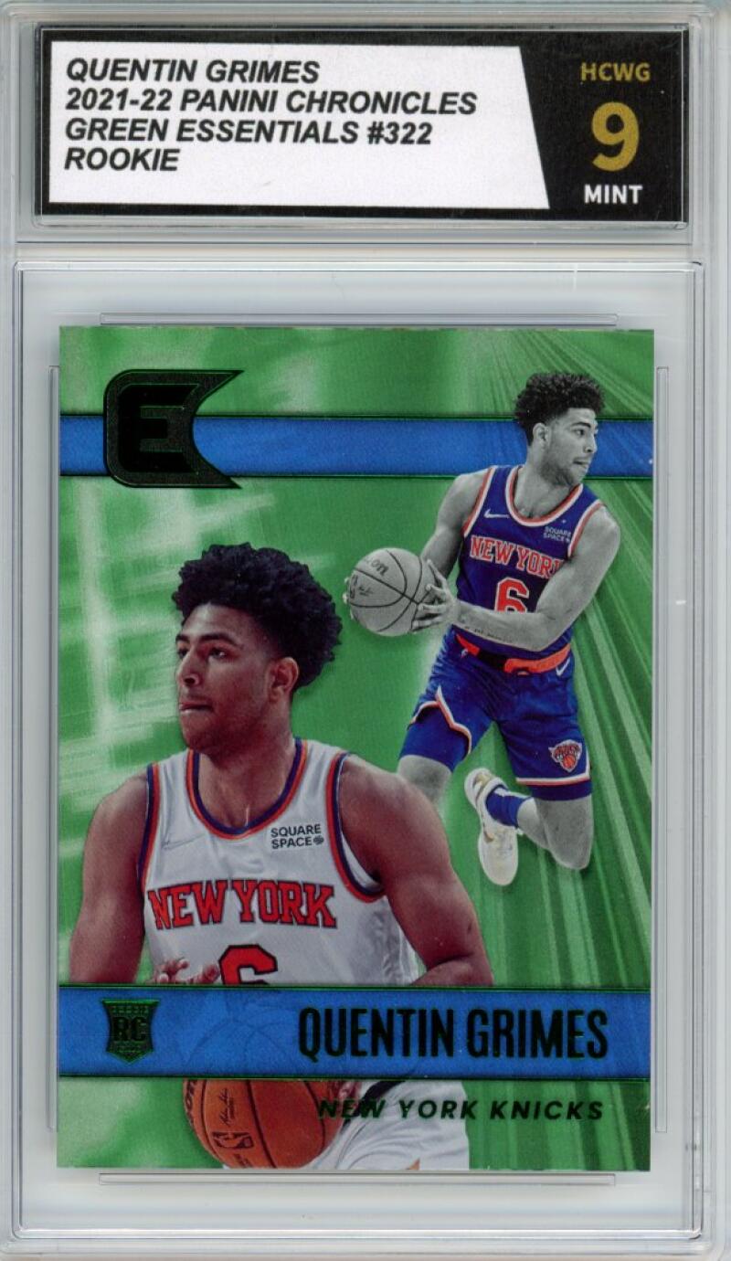 2021-22 Panini Chronicles Green Essentials #322 Quentin Grimes Rookie Mint HCWG 9 Image 1