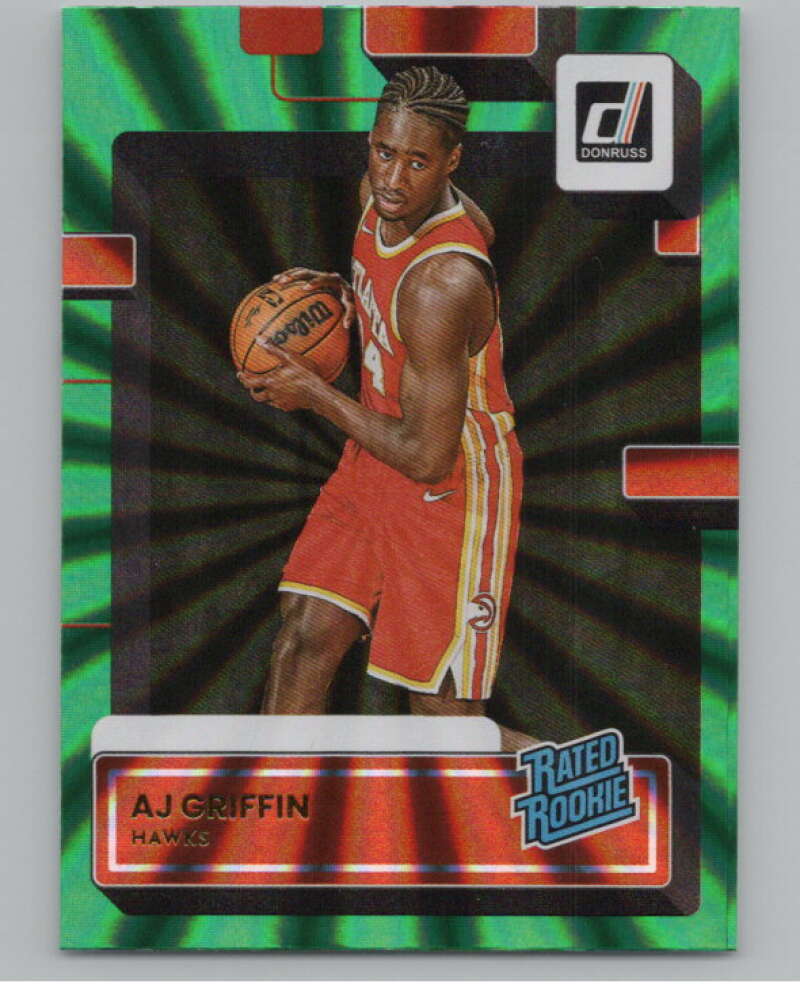 2022-23 Donruss Holo Green Laser #216 AJ Griffin Rated Rookie RC  V98062 Image 1