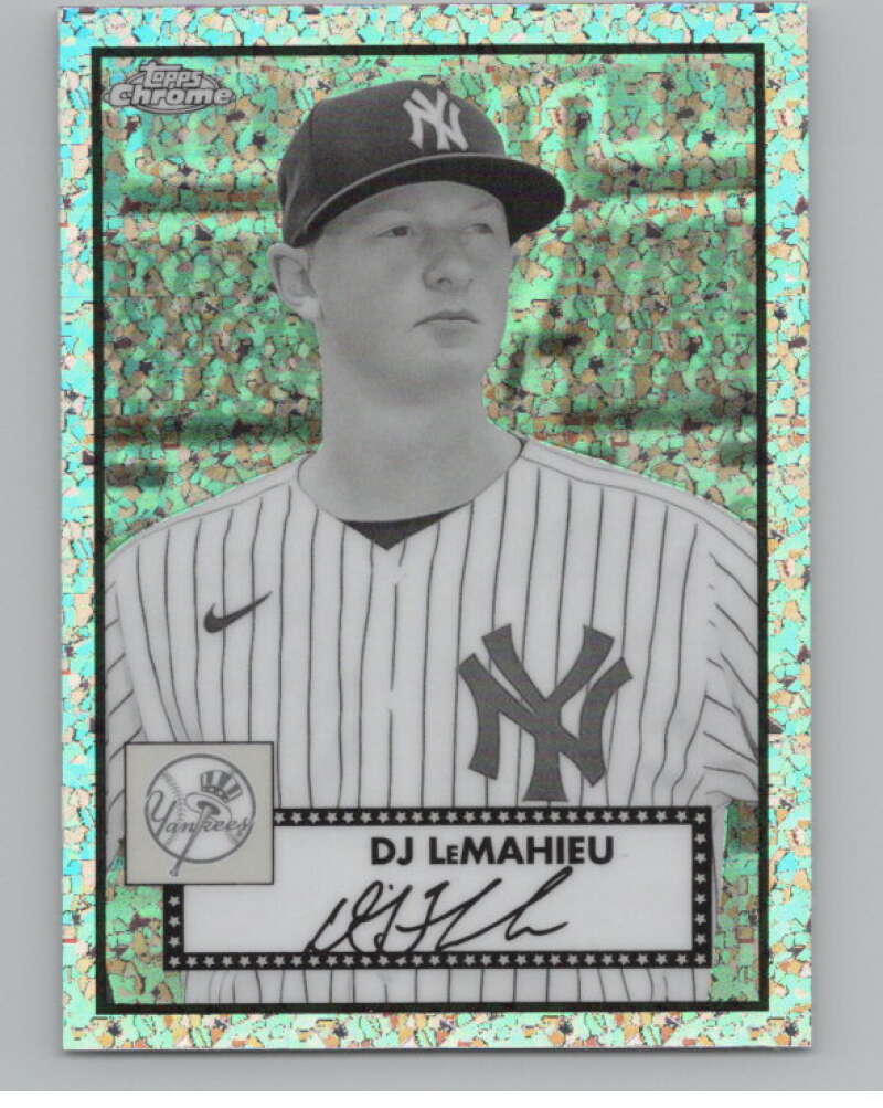 2021 Chrome Plat Anny Refractor B/W Mini Diamonds #217 DJ LeMahieu  V98068 Image 1