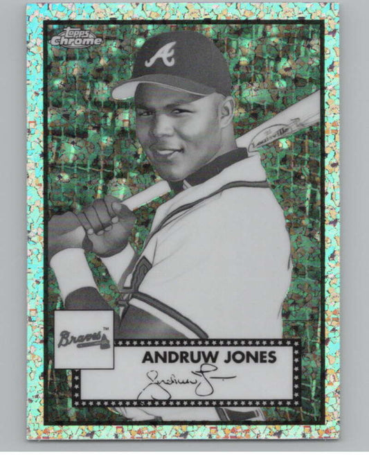 2021 Chrome Plat Ann Refractor B/W Mini Diamonds #566 Andruw Jones  V98075 Image 1