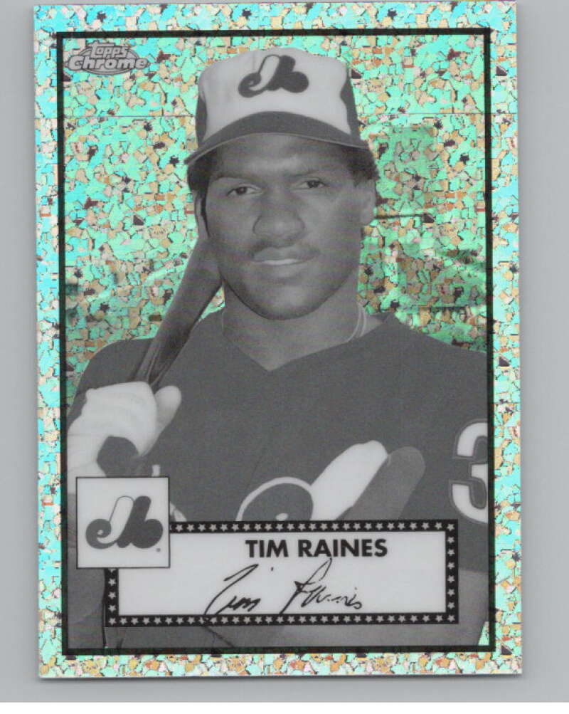 2021 Chrome Plat Ann Refractor B/W Mini Diamonds #663 Tim Raines  V98076 Image 1