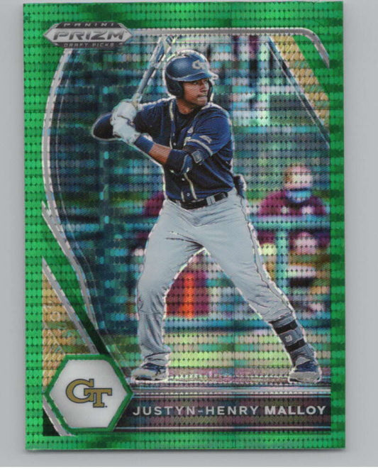 2021 Panini Prizm Draft Picks Green Pulsar #187 Justyn-Henry Malloy  V98078 Image 1