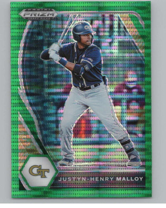 2021 Panini Prizm Draft Picks Green Pulsar #187 Justyn-Henry Malloy  V98079 Image 1