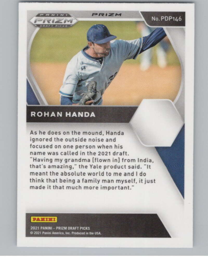 2021  Prizm Draft Picks Carolina Blue Velocity #146 Rohan Handa  V98086 Image 2