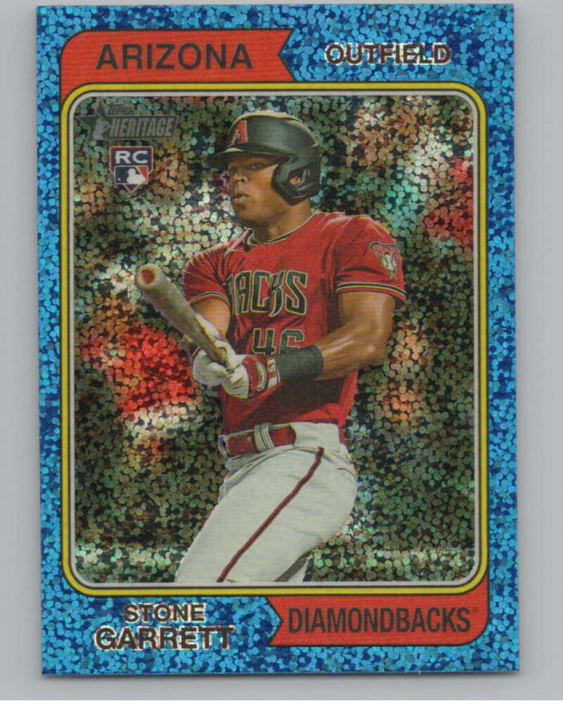2023 Topps Heritage Chrome Refractor Blue Sparkle #210 Stone Garrett  V98095 Image 1