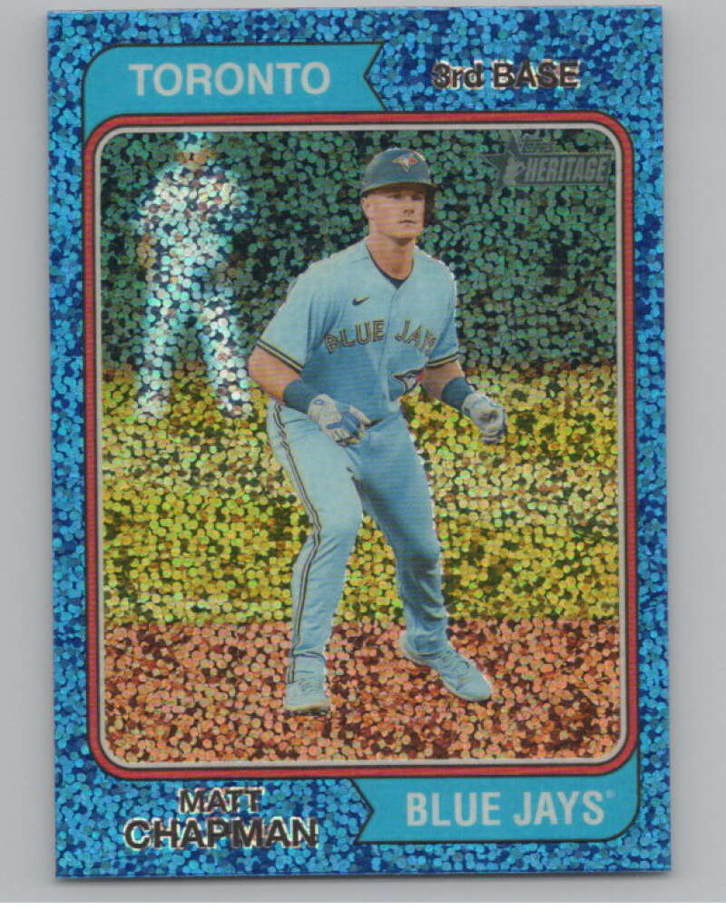 2023 Topps Heritage Chrome Refractor Blue Sparkle #378 Matt Chapman  V98099 Image 1