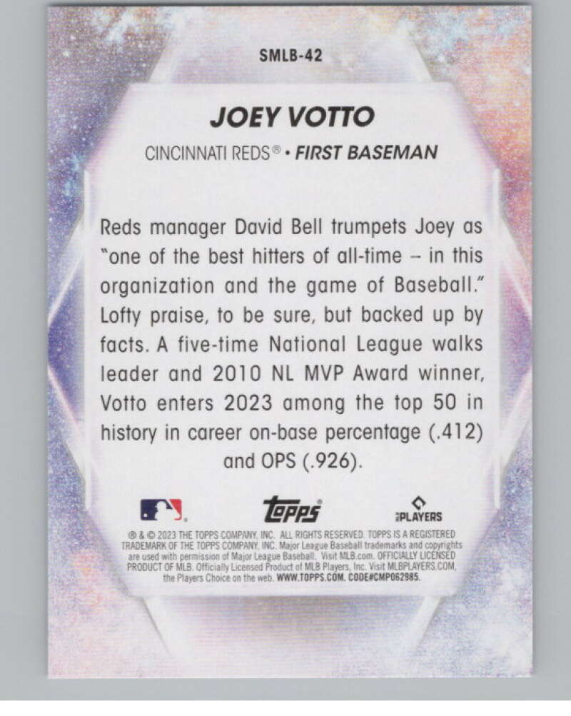 2023 Topps Stars of the MLB #SMLB-42 Joey Votto  V98103 Image 2