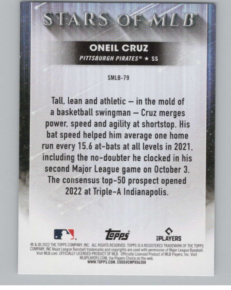 2022 Topps Stars of MLB #SMLB-79 Oneil Cruz  V98113 Image 2