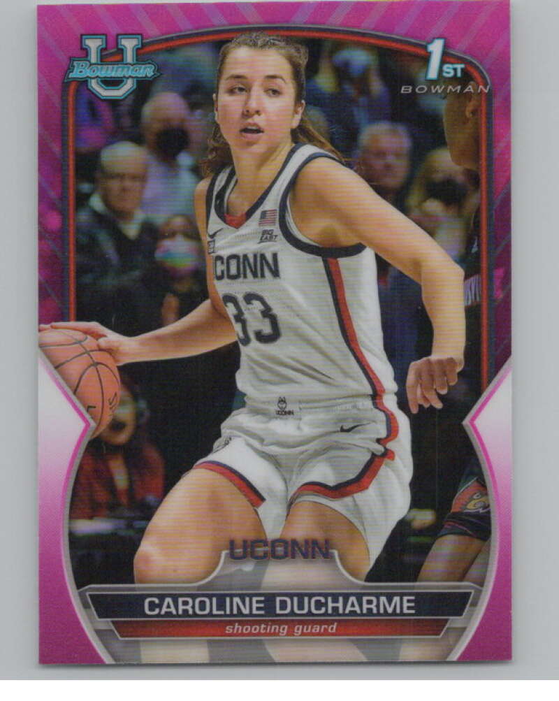 2022-23 Bowman University Chrome Refractor Pink #7 Caroline Ducharme  V98116 Image 1
