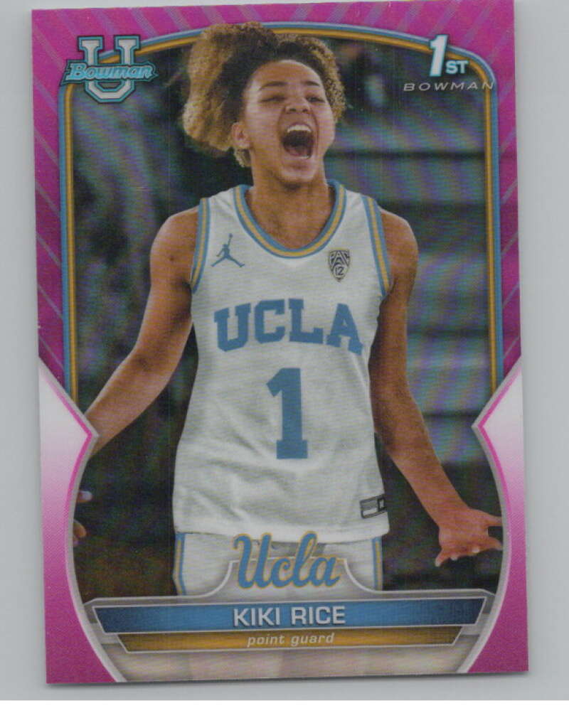 2022-23 Bowman University Chrome Refractor Pink #24 Kiki Rice  V98119 Image 1