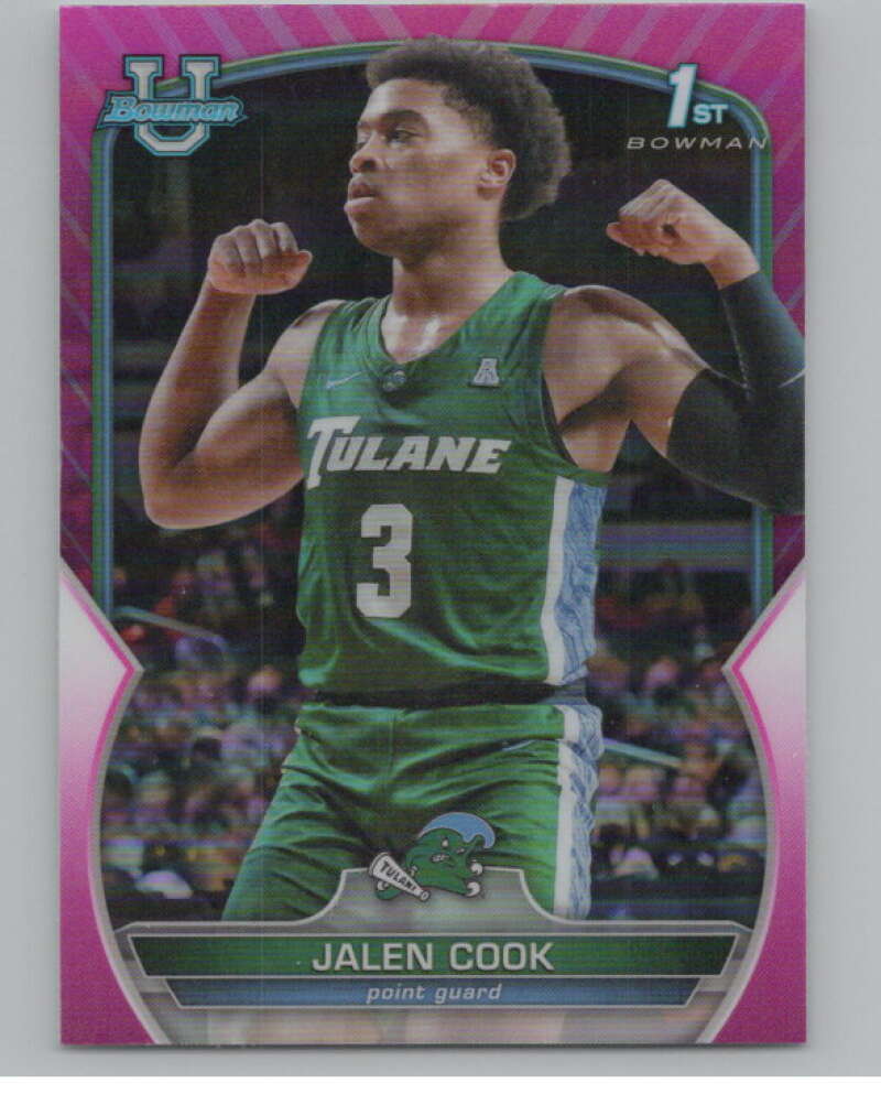 2022-23 Bowman University Chrome Refractor Pink #25 Jalen Cook  V98120 Image 1