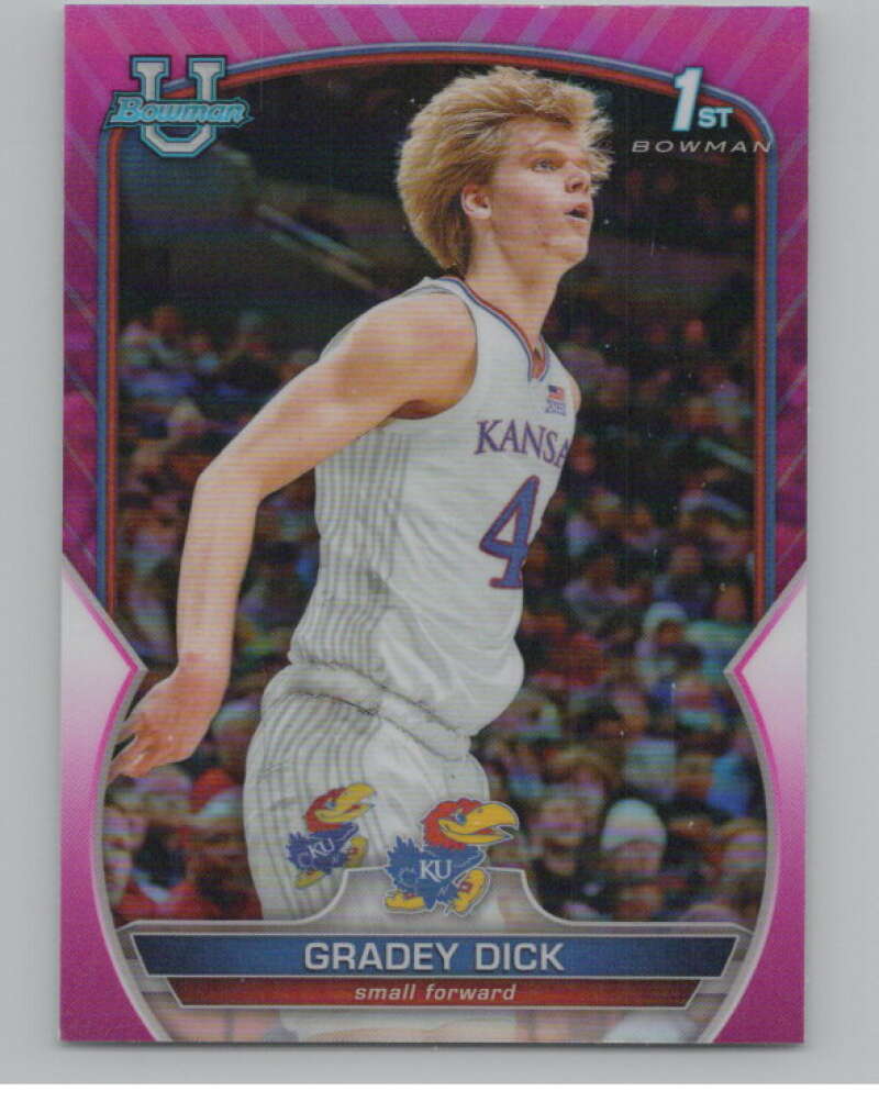 2022-23 Bowman University Chrome Refractor Pink #41 Gradey Dick  V98121 Image 1