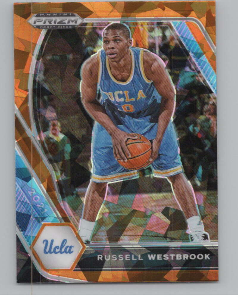 2021-22 Panini Prizm Draft Picks Prizms Orange Ice #54 Russell Westbrook  V98126 Image 1