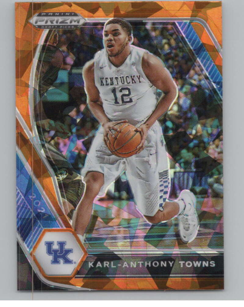 2021-22 Panini Prizm Draft Picks Prizms Orange Ice #67 Karl-Anthony Towns  V98128 Image 1