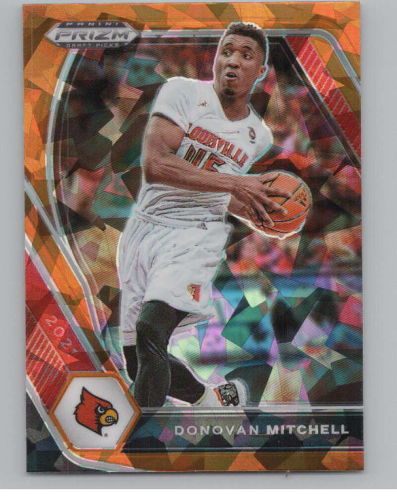 2021-22 Panini Prizm Draft Picks Prizms Orange Ice #81 Donovan Mitchell  V98130 Image 1