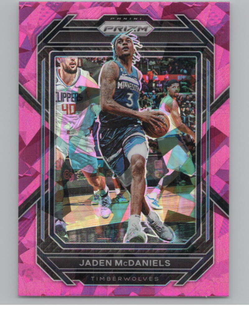 2022-23 Panini Prizm Prizms Pink Ice #53 Jaden McDaniels  V98139 Image 1