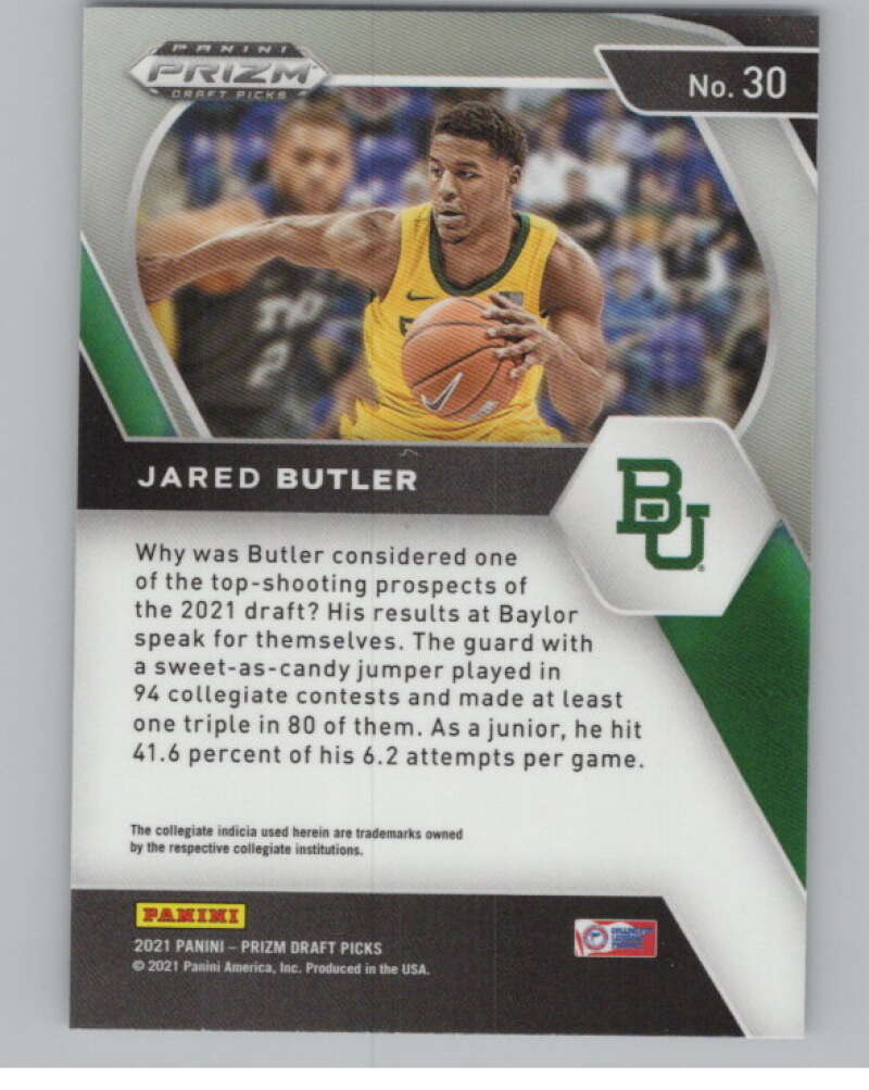 2021-22 Panini Prizm Draft Picks #30 Jared Butler Rookie  V98163 Image 2