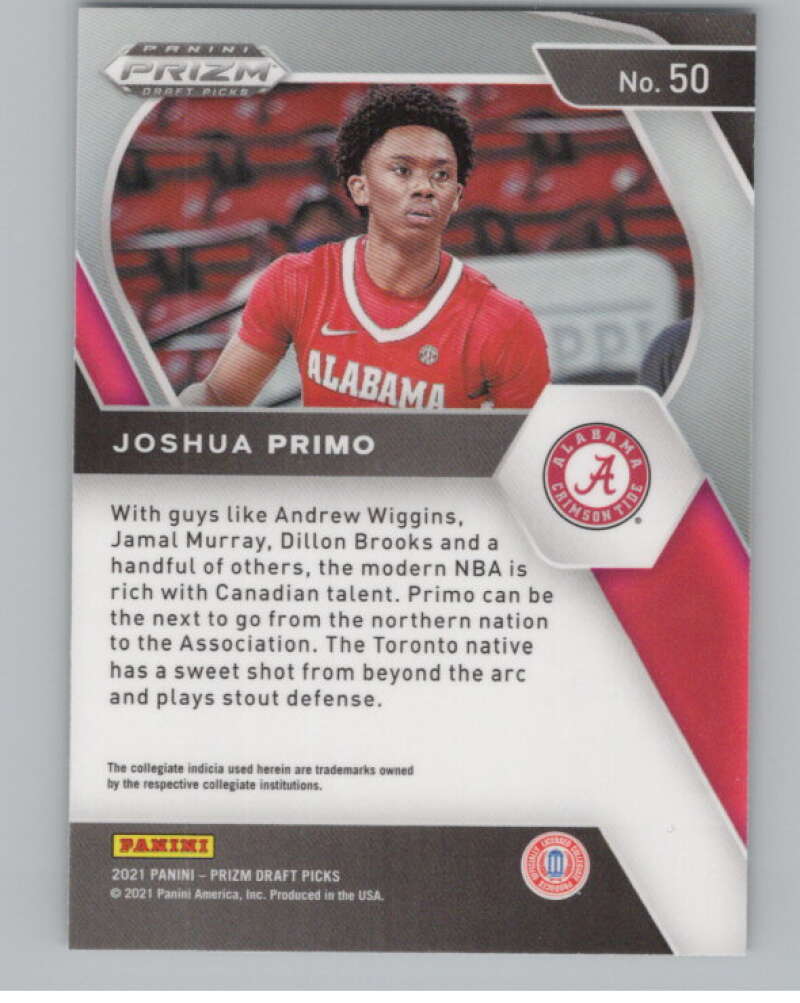 2021-22 Panini Prizm Draft Picks #50 Joshua Primo Rookie  V98171 Image 2