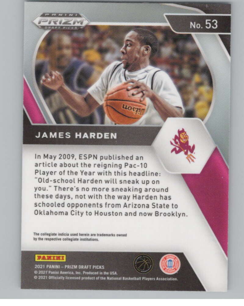 2021-22 Panini Prizm Draft Picks #53 James Harden  V98173 Image 2