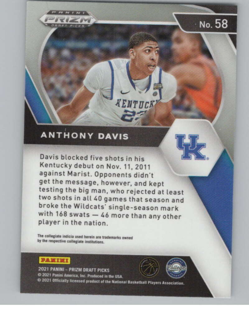 2021-22 Panini Prizm Draft Picks #58 Anthony Davis  V98176 Image 2