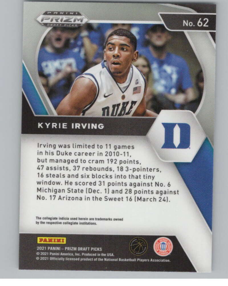 2021-22 Panini Prizm Draft Picks #62 Kyrie Irving  V98177 Image 2