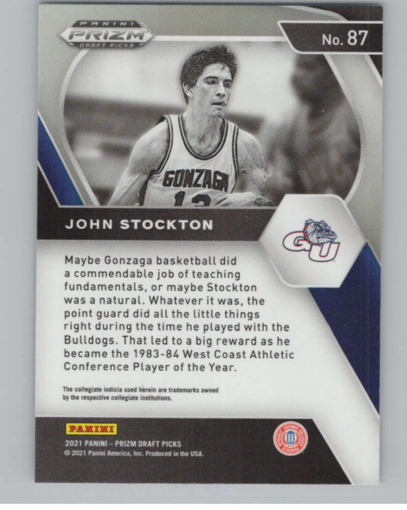 2021-22 Panini Prizm Draft Picks #87 John Stockton  V98188 Image 2