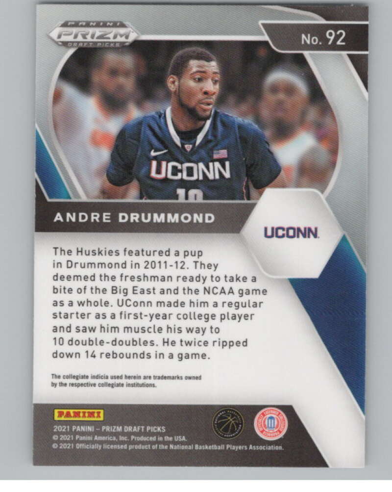 2021-22 Panini Prizm Draft Picks #92 Andre Drummond  V98190 Image 2